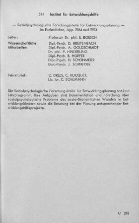 Institut für Entwicklungshilfe