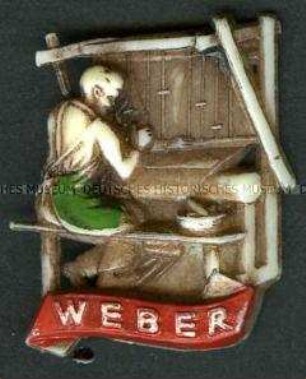 WHW-Abzeichen, Steirische Berufe: Weber, Straßensammlung im Gau 31 Steiermark von Januar 1942