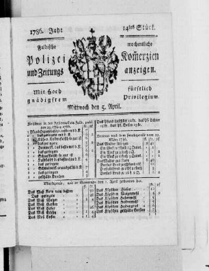 14tes Stück., Ausgabe vom 5. April 1786