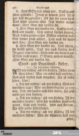 Sterb- und Begräbniß-Lieder.