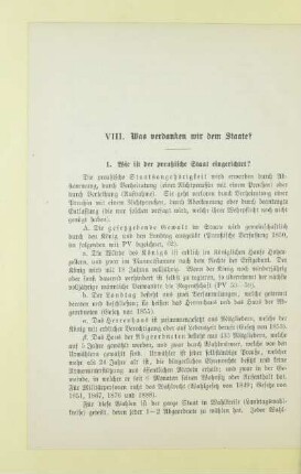 VIII. Was verdanken wir dem Staate?