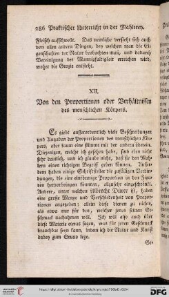 XII. Von den Proportionen oder Verhältnissen des menschlichen Körpers