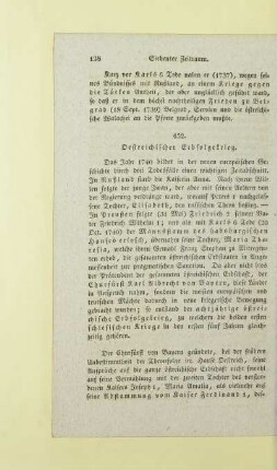 Oestreichischer Erbfolgekrieg