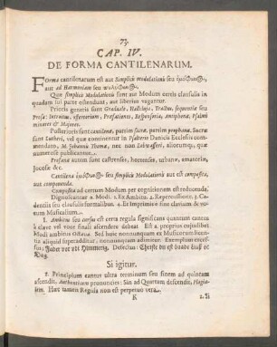 Cap. IV. - De Forma Cantilenarum