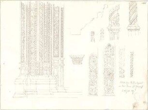 Zocher, Ernst; Florenz (Italien); Dom - Turm (Details)