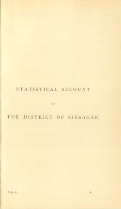 Statistical account of the District of Sibsagar
