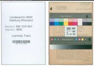 Entnazifizierung Franz Von Lueninck , geb. 13.04.1897 (Forstmeister)