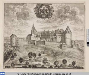 Heidelberger Schloss, nach 1683 vor der Zerstörung 1693