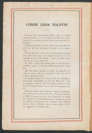 Conde León Tolstoi