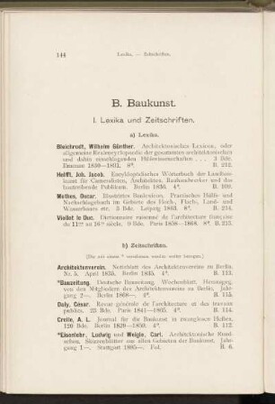 I. Lexika und Zeitschriften.