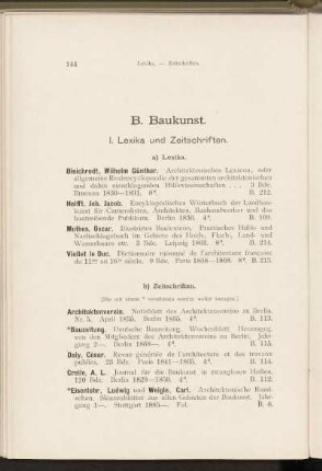 I. Lexika und Zeitschriften.