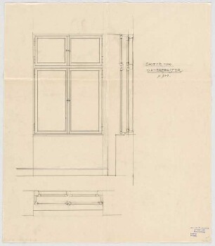 Thiersch, Friedrich von; Glonn (Obb.); Schloss Zinneberg - Altes Schloss - Fenster (Ansicht, Schnitte)