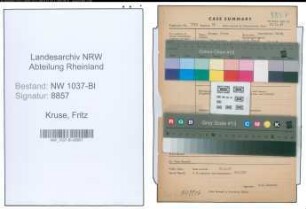 Entnazifizierung Fritz Kruse , geb. 01.04.1885 (Fabrikant)