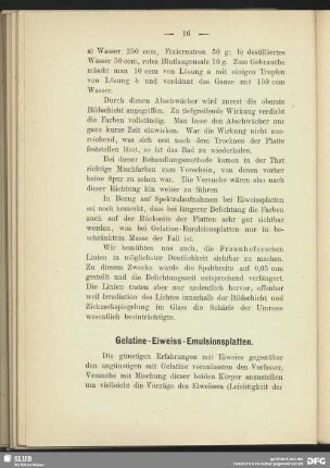 Gelatine-Eiweiss-Emulsionsplatten