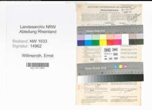 Entnazifizierung Ernst Willmeroth , geb. 11.02.1913 (Kaufm.-Angestellter)