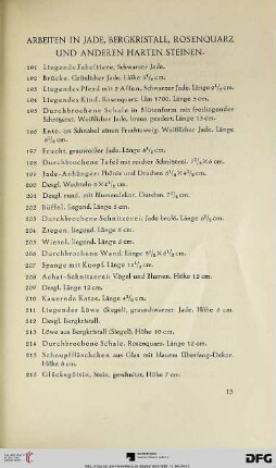 Arbeiten in Jade, Bergkristall, Rosenquarz und anderen harten Steinen (Nr. 191-216)
