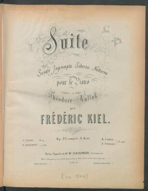 Suite pour le piano : op. 28