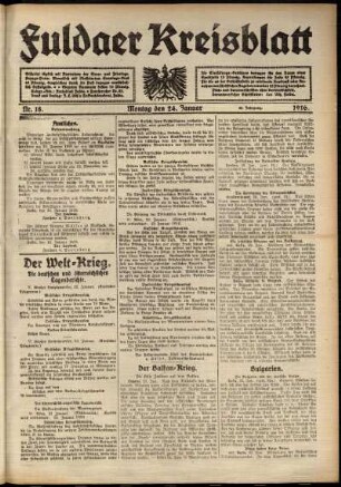 Ausgabe vom Montag, den 24. Januar 1916.