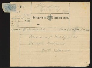Brief von Bjørn Bjørnson an Gerhart Hauptmann
