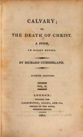 Calvary, or the death of Christ : a poem, 2