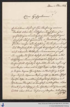 Nachlass Carl Ritter (NL 33/102) : Briefwechsel Theodor Kotschy - Carl Ritter