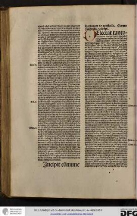 Incipit commune sanctorum de apostolis.