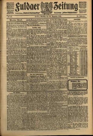 Vierte Ausgabe vom Samstag, den 18. Dezember 1909.