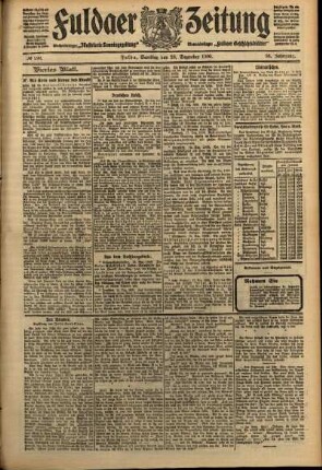 Vierte Ausgabe vom Samstag, den 18. Dezember 1909.