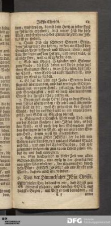 Von der Himmelfahrt Jesu Christi.