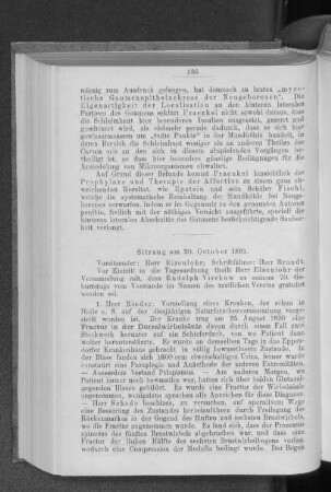 Sitzung am 20. October 1891.