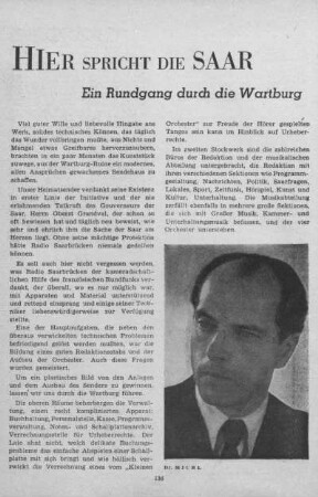 Hier spricht die Saar