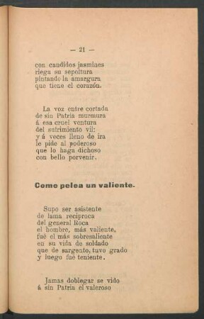Como pelea un valiente