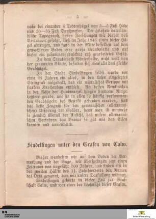 Sindelfingen unter den Grafen von Calw
