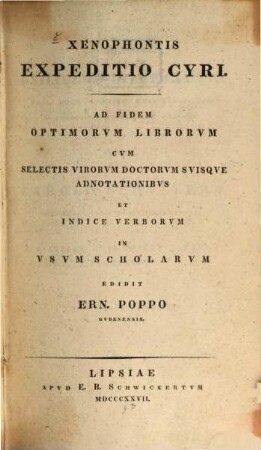 Xenophontis Expeditio Cyri