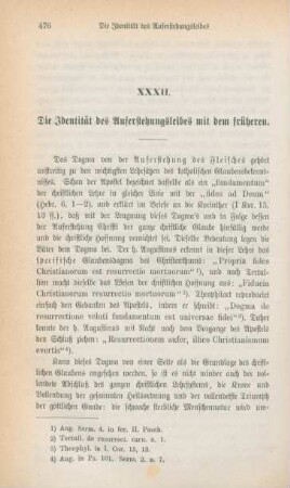 476-492 Die Identität des Auferstehungsleibes mit dem früheren