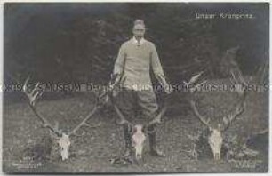 Kronprinz Wilhelm als Jäger in Ostpreußen