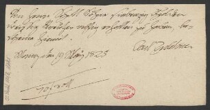 Quittung über 27 Gulden : 19.05.1825