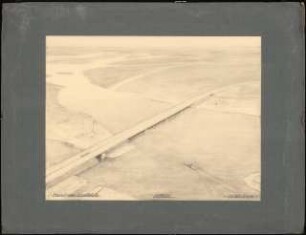 Verkehrsverbindung über die Havel, Berlin-Spandau Schinkelwettbewerb 1931: Brücke über die Havel. Perspektivische Ansicht (Vogelschau)