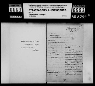 Schuldenwesen der Teilgemeinde Jagstheim