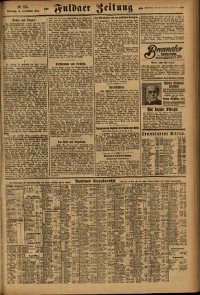 Zweite Ausgabe vom Sonntag, den 16. September 1923.