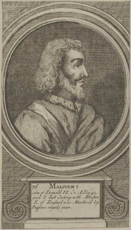 Bildnis von Malcolm I., schottischer Herrscher