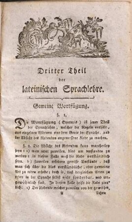 Lateinische Sprachlehre, 2. Wortfügung der lateinischen Sprache