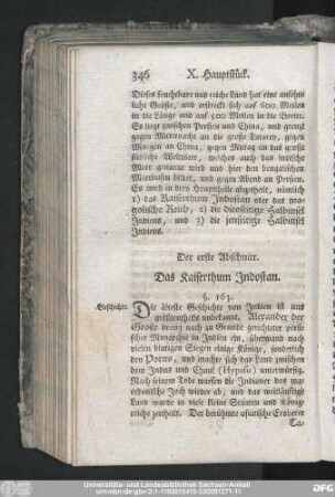 Der erste Abschnitt. Das Kaiserthum Indostan.