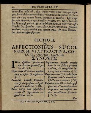 Sectio II. De Affectionibus Succinorum, Vi Attractiva, Colore, Odore, Sapore ...