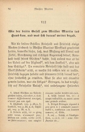 VII Wie der dritte Gesell zum Meister Martin ins Haus kam …