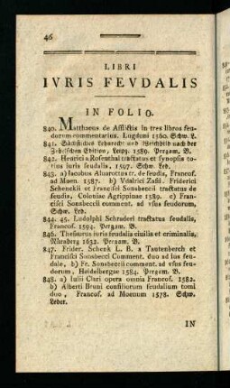 46-50, Libri Iuris Feudalis.