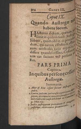Caput IX. Quando austregae non habent locum.