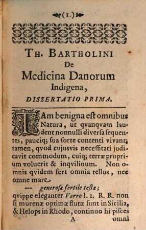 De Medicina Danorum domestica : dissertationes X. cum eiusdem vindicus et additamentis