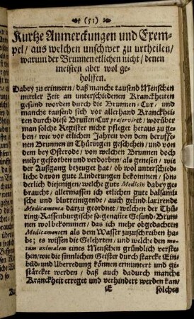 Kurze Anmerckungen und Exemoel / ...