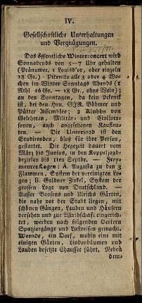 Gesellschaftliche Unterhaltungen und Vergnügungen